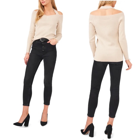 Vince Camuto • Stitch Fix • Gold Swain Long Sleeve Halter Pullover • Large - Picture 2 of 8